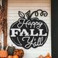 🍂 Rustic 'Happy Fall Ya'll Pumpkin Sign - Welcome Autumn with Warmth and Style