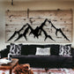 Mountain Serenity: Simple Mountains Outline Metal Sign - Embrace Nature's Tranquility