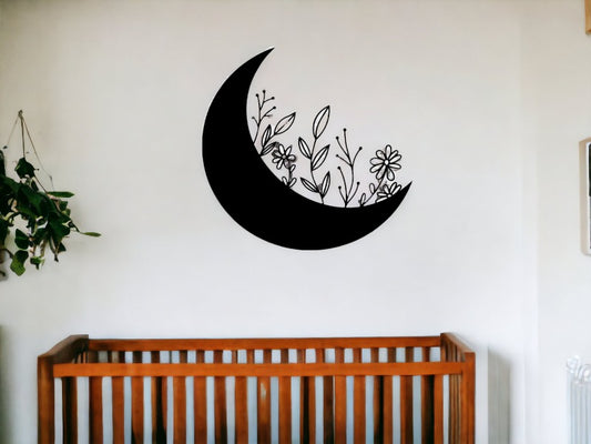 "Metallic Moon" Metal Sign