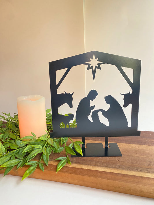 Elevate Your Nativity Display with Our Metal 9" Nativity Scene Stand!