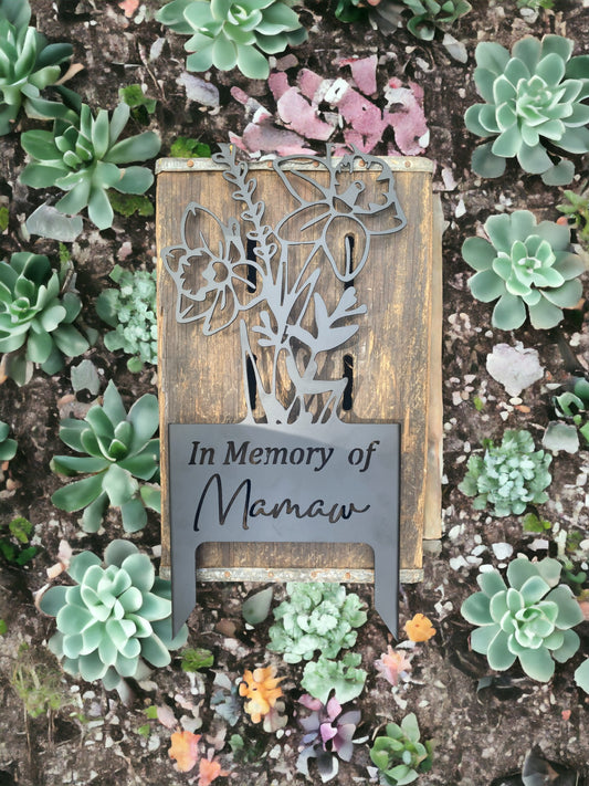 Personalized In Memory Of Garden Stake - Cherish Their Memory Forever