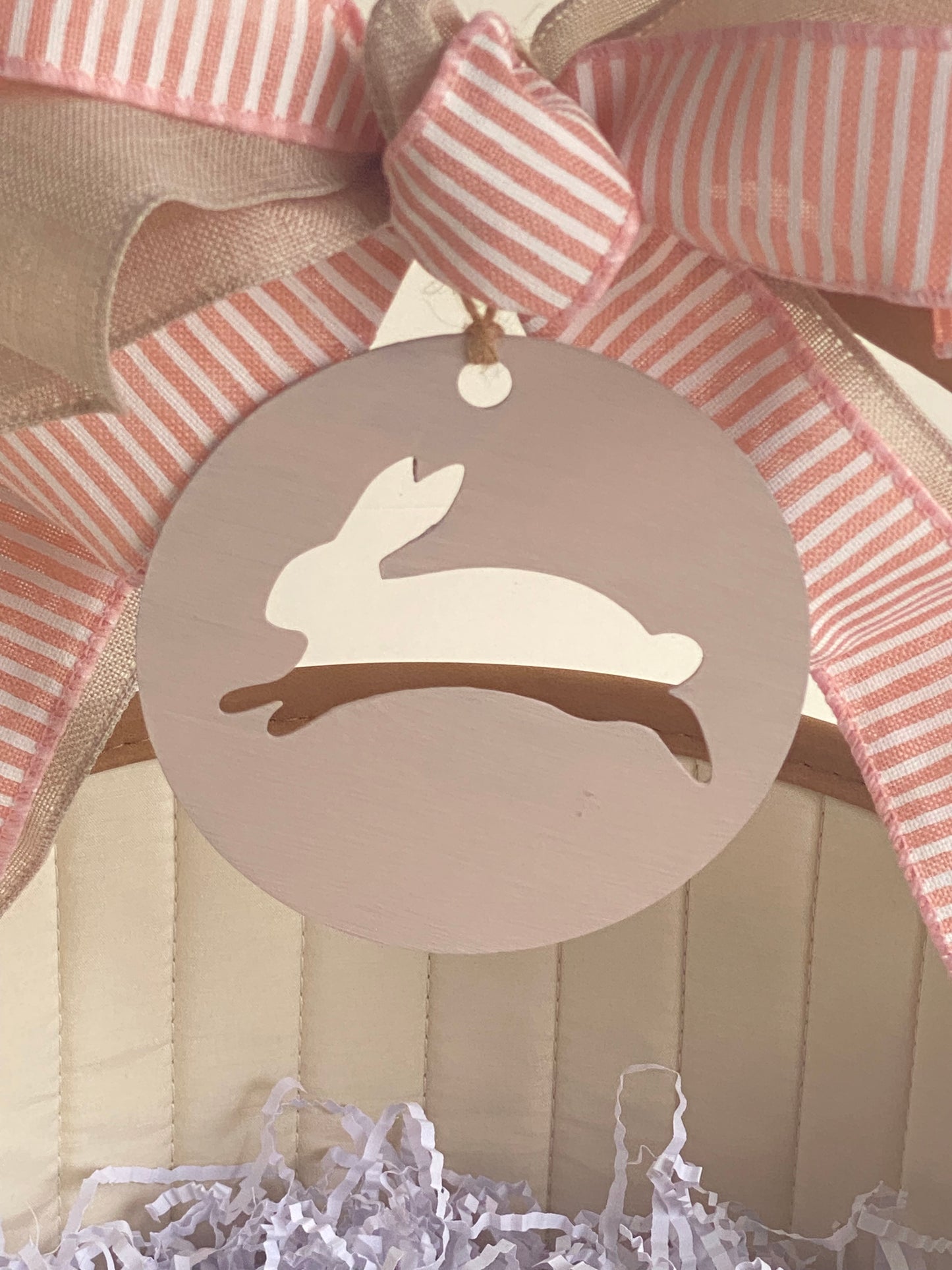 Sweet Metal Easter Basket & Bag Tags - Set of 3 Designs: Rabbit, Chick, Heart